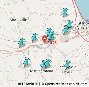 Mappa Contrada Piane Chienti snc, 62010 Montecosaro MC, Italia (3.755)