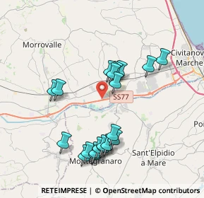 Mappa Contrada Piane Chienti snc, 62010 Montecosaro MC, Italia (3.8325)