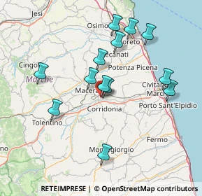 Mappa Macerata, 62100 Piediripa MC, Italia (14.70385)