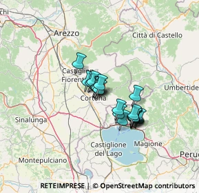 Mappa Località Tecognano, 52044 Cortona AR, Italia (8.8185)