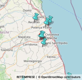 Mappa Via Michelangelo Buonarroti, 62010 Morrovalle MC, Italia (22.22583)