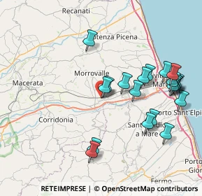 Mappa Via Donato Bramante, 62010 Morrovalle MC, Italia (8.538)