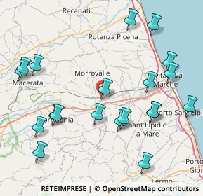 Mappa Via Donato Bramante, 62010 Morrovalle MC, Italia (9.856)