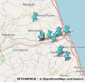 Mappa Via Fontanelle, 62010 Morrovalle MC, Italia (6.30583)