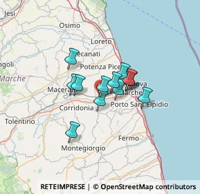 Mappa Via Donatello, 62010 Morrovalle MC, Italia (8.42923)