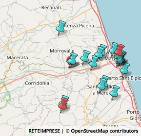 Mappa Via Donatello, 62010 Morrovalle MC, Italia (8.262)