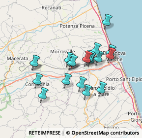 Mappa Via Donatello, 62010 Morrovalle MC, Italia (6.15947)