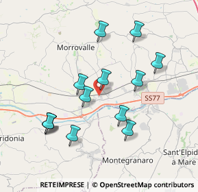 Mappa Via Donatello, 62010 Morrovalle MC, Italia (3.77538)