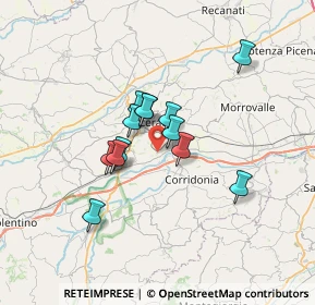 Mappa Via Esino, 62100 Macerata MC, Italia (5.08769)