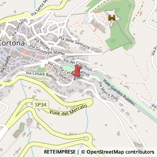 Mappa Via severini gino 50, 52044 Cortona, Arezzo (Toscana)