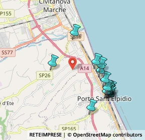 Mappa Strada Castellano, 63821 Porto Sant'Elpidio FM, Italia (2.08067)