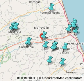 Mappa Via Carlo Collodi, 62010 Trodica MC, Italia (9.1815)