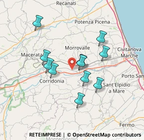 Mappa Sarrocciano Metano, 62010 Morrovalle MC, Italia (6.18182)