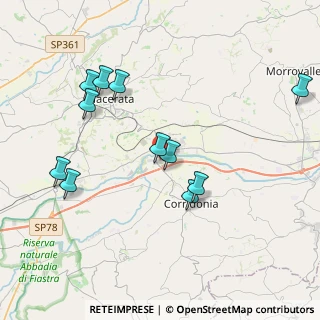 Mappa Via le Conce, 62014 Corridonia MC, Italia (4.22636)