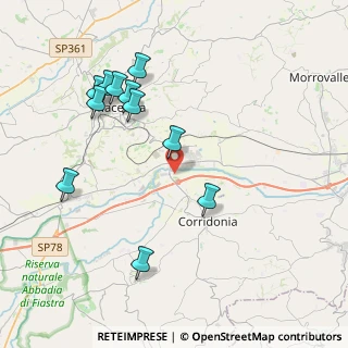 Mappa Via le Conce, 62014 Corridonia MC, Italia (4.34455)