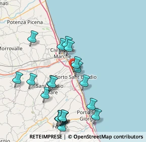 Mappa Via Norvegia, 63821 Porto Sant'Elpidio FM, Italia (8.873)