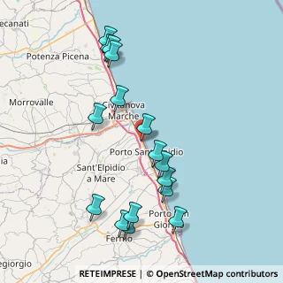 Mappa Via Norvegia, 63821 Porto Sant'Elpidio FM, Italia (8.775)