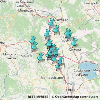 Mappa A1 Milano - Napoli, 52046 Lucignano AR, Italia (10.0675)