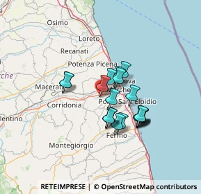 Mappa Viale Bettino Craxi, 63812 Montegranaro FM, Italia (10.5025)