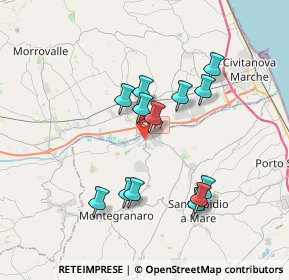 Mappa Viale Bettino Craxi, 63812 Montegranaro FM, Italia (3.39)