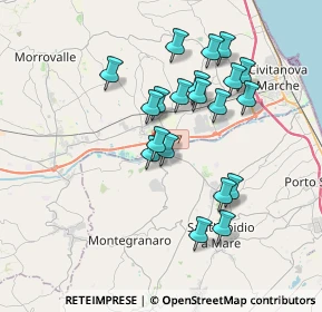 Mappa Viale Bettino Craxi, 63812 Montegranaro FM, Italia (3.394)