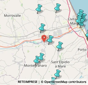 Mappa Viale Bettino Craxi, 63812 Montegranaro FM, Italia (6.28632)