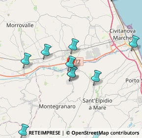 Mappa Viale Bettino Craxi, 63812 Montegranaro FM, Italia (4.70182)