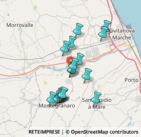 Mappa Via Carlo Bo, 63812 Montegranaro FM, Italia (3.23167)