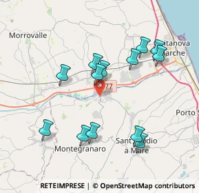 Mappa Viale Bettino Craxi, 63812 Montegranaro FM, Italia (3.84385)