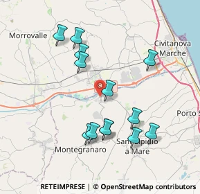 Mappa Viale Bettino Craxi, 63812 Montegranaro FM, Italia (3.79538)