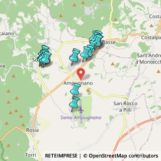 Mappa SP di Ampugnano, 53018 Sovicille SI, Italia (1.8305)