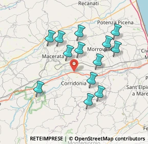 Mappa Corridonia, 62014 Corridonia MC, Italia (7.03692)