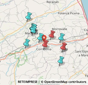 Mappa Corridonia, 62014 Corridonia MC, Italia (5.89714)