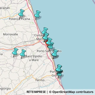 Mappa Via Camillo Benso Cavour, 63821 Porto Sant'Elpidio FM, Italia (7.64133)