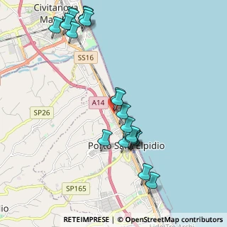 Mappa Via Camillo Benso Cavour, 63821 Porto Sant'Elpidio FM, Italia (2.314)