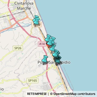 Mappa Via Camillo Benso Cavour, 63821 Porto Sant'Elpidio FM, Italia (1.22941)