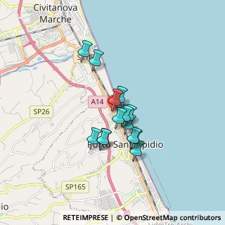 Mappa Via Camillo Benso Cavour, 63821 Porto Sant'Elpidio FM, Italia (1.27357)