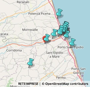 Mappa Via S. Filippo Villa, 63811 Zona Industriale Brancadoro FM, Italia (6.91429)