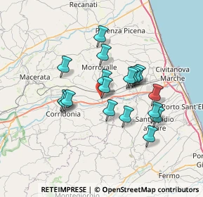 Mappa Via Carlo Collodi, 62010 Morrovalle MC, Italia (5.96556)
