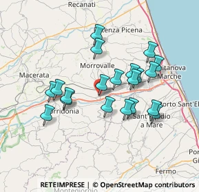 Mappa Via Carlo Collodi, 62010 Morrovalle MC, Italia (6.5745)