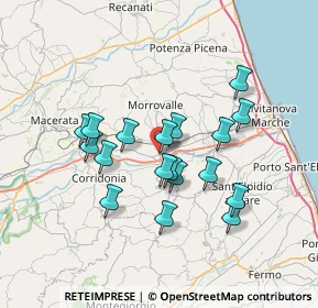 Mappa Via Carlo Collodi, 62010 Morrovalle MC, Italia (6.24056)