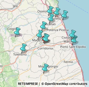 Mappa Via Velluti, 62100 Macerata MC, Italia (14.73231)