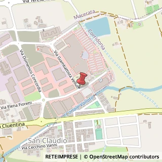 Mappa Via Giovan Battista Velluti, 1, 62010 Macerata, Macerata (Marche)
