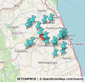 Mappa 62100 Piediripa MC, Italia (11.9095)