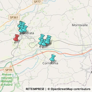 Mappa Via Domenico Concordia, 62010 Piediripa MC, Italia (3.44833)
