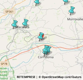 Mappa Via Domenico Concordia, 62010 Piediripa MC, Italia (5.49455)