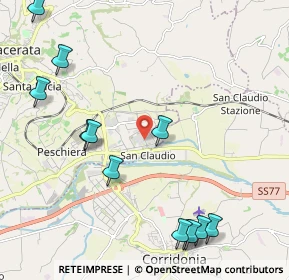 Mappa Via Domenico Concordia, 62010 Piediripa MC, Italia (2.71417)