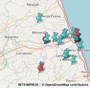 Mappa Via Canaletto, 62010 Morrovalle MC, Italia (8.299)