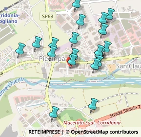 Mappa Via 1° Maggio, 62100 Piediripa MC, Italia (0.4875)