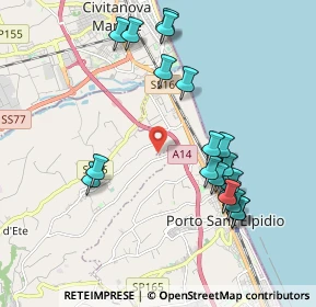 Mappa Via Castellano Vecchio, 63821 Porto Sant'Elpidio FM, Italia (2.1155)